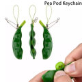 FashionApple Portable Peas In A Pod Keyring Edamame Keychain Cute Bean Unzip The Toy. 
