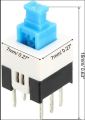 6pcs 6Pin Push Lock Button 7mm X 7mm Mount DPDT Switch. 
