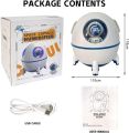 Dsp Appliances Space Capsule Air Humidifier, USB Ultrasonic Cool Air Mist Humidifiers with Led Light, 220ML Mini Portable Astronaut Humidificador Water Diffuser for Baby Bedroom, Christmas Gift for Boys Gilrs. 
