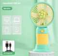 Portable Mini USB Rechargeable Fan Desktop Handheld Big Wind Cartoon Design for Kids Students RV Outdoor Use Electric Plastic. 