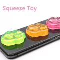 Kawaii Stress Relief Fidget Toy Ice Block Transparent Cube Squeeze Toy Mini Cat Paw Ice Cube Toys Party Favors. 