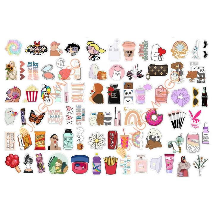 75 Pcs Mini Cool Trending Stickers Pack For Laptop, Desk Notebook and Mobile Covers DIY Stickers - JangoMango Store