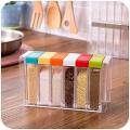 Spice Jar with Colorful Lids (6Pc Set). 