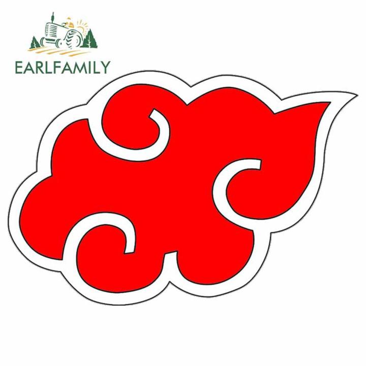 EARLFAMILY 13cm x 12.4cm for Ninja Akatsuki Sign Vinyl Car Stickers Laptop Windshield Car Door Scratch-proof Waterproof Decal