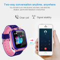 Q12 Children's Smart Watch Non-Waterproof Smart Watch Touch Screen SOS Help Real-Time Tracking Location Smart Wristband For Kids（Pink）. 