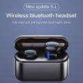 N23 TWS Bluetooth earphone fingerprint curved side cover smart touch control waterproof dual earbuds bass 3D stereo HiFi music wireless earbuds with mic. 