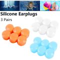 3 Pairs Environmental Swimming Anti-noise Sleeping Ear Plugs Earmuffs Soft Silicone Waterproof. 