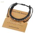 Morse Code Bracelet Accessories Fathers Day Bracelet Jewelry for Anniversary Birthday Gifts. 