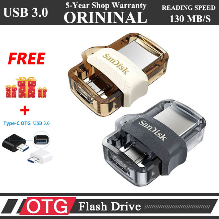 512GB 256GB Dual Drive OTG USB Flash Drive m3.0 CLEAR 32GB 128GB 64GB【Black/Gold】Chaoc