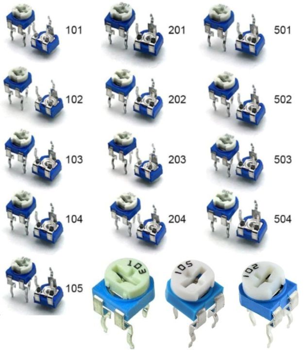 10pcs 5K ohm Variable resistor potentiometer 5 kilo ohm
