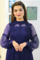 Lace Flower Net Long Maxi Dress for Women and Girls, Lantern Sleeve Voile Princess Dress, Elegant Retro Style. 