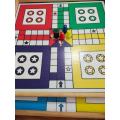 Handmade LUDDO GAME  WOODEN EXTRA LARGE BOARD. 