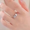 Lemegeton Personalized Ring for Women Men Customized Stainless Steel Engrave Name Logo Rings Silve Color Anniversary Jewelry. 