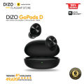 GoPods D by Dizo with ENC Noise Cancellation True Wireless Bluetooth Headset – Black. 
