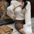 Slimming sweater vest two-piece set, niche temperament knitted suit for women. 