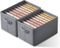 9 Grids Washable Wardrobe Clothes Organizer, Jeans Compartment Storage Box, Clothes Drawer Mesh Separation Box, Portable Foldable Closet (GREY). 