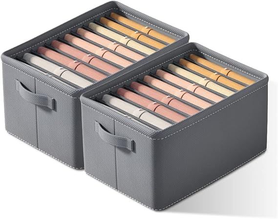 6 Grids Washable Wardrobe Clothes Organizer, Jeans Compartment Storage ...