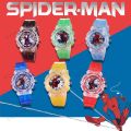 Cartoon Kids Spiderman Watch LED Light Kids Watches Gift for Boys Girls Students Watch Colorful Flash LED Light Watch. 