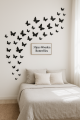 30-Piece Wooden Butterfly Wall Stickers – Peel & Stick Reusable Black Butterflies for Nursery, Bedroom, Classroom Decor – Natural Eco-Friendly Wall Art for Kids, Teens, Home Aesthetic & Party Backdrops. 