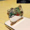 AnDyH Casing For vivo Y21 2021 Y21s Y33s Y21t Y21a Y21e Y33t T1x 4G Y21G Case Cartoon Fashion Hello Kitty Plating Reversible Mirror Folding Stand Phone Case Shockproof Phone Casing Full Lens Cover Camera protective Softcase. 
