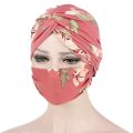 Twisted Hooded Cap Mask Set Aanti-seize Button Turban Hat Muslim Turban Hat Hijab Muslim Woman Hijab Caps. 
