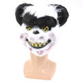 Halloween Mask Bloody Killer Rabbit Mask Teddy Bear  Plush Cosplay Horror Mask-Angelia. 