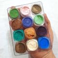 12 PCS PEARL GLITTER MICA POWDER FOR EYESHADOW SHIMMER DUST MICA POWDER FOR ART & CRAFT PARTY MAKE UP DUSTY LOOSE SHINY GLITTERS FOR EYES & NAILS. 