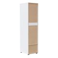 Wardrobe Cupboard Single Door 4 Shelf  With One Drawer Single Door White. 