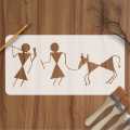 Warli & Ancient Art Reusable Stencil for Canvas and wall painting. 