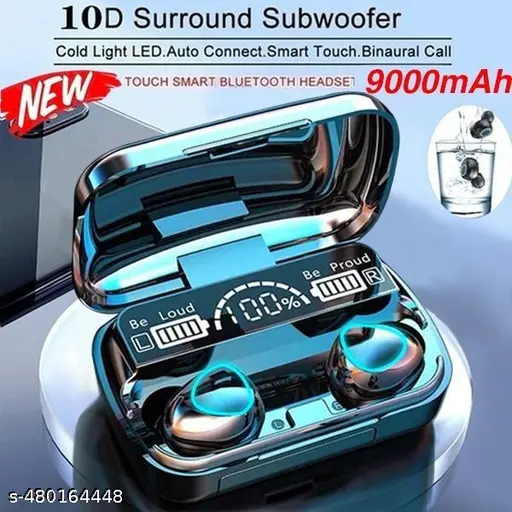 M10 3500 MAH TWS Airpods _ with Super Sound & High Quality Touch Sensors True Stereo Headphones with Built in Mic 10m Transmission Bluetooth Wireless Earbuds , Sport Headset for all Bluetooth Smart devices.