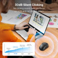 Baseus F02 Ergonomic Wireless Mouse, Dual-Mode Bluetooth 5.2 and 2.4Ghz Connectivity, Silent Buttons, 5 DPI Modes. 