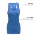 Flush Women's Tank Top Ribbed Yoga Racerback Long Tight Fit Gym Shirt Activewear Clothes Maroon. 