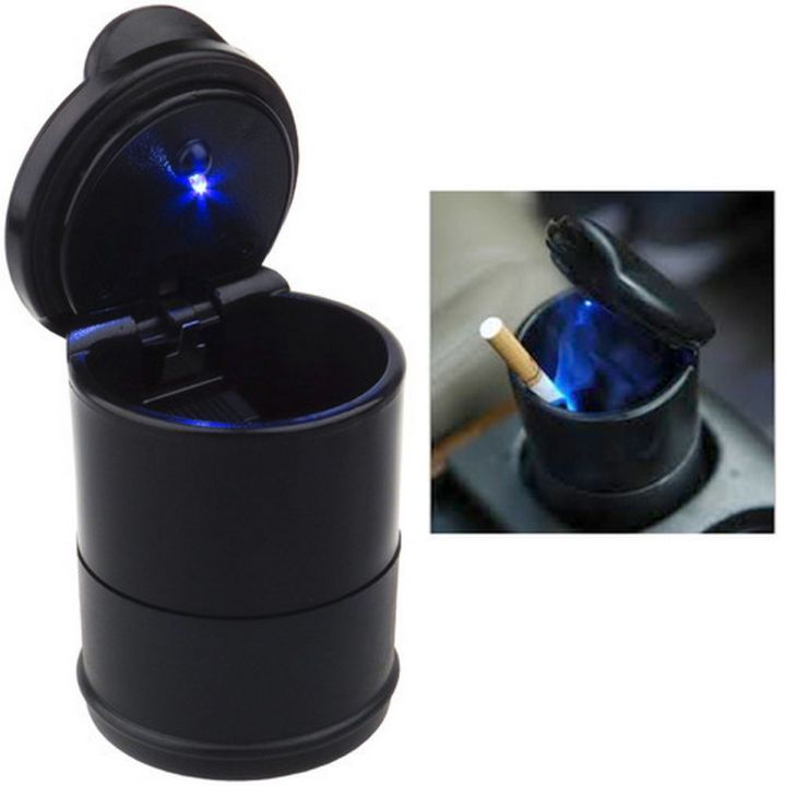 Car Ashtray / Car Cup Holder Ash Tray with Blue LED Light