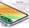 Ultra Clear Slim For Samsung A33 Shockproof Anti-Slip Grip with Best Camera Protection & Anti-Dust Plugs Back Cover Case. 
