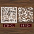 Foral 3d seamless Reusable Stencil For wall Painting Art DIY Home Decor, Album Crafts and Canvas. 