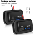 2PCS 12V/24V RV USB Outlet, Dual PD3.0 Type-C (USB C) & Quick Charge QC3.0 USB-A Port Panel Mount Car USB Socket Charger Easy Install. 