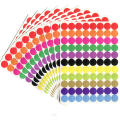 circles dot stickers package label round 880pcs sealing sticker 10 sheet coloured paper labels for sticker label. 