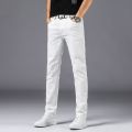 White Cotton Jeans Pants for Boys. 