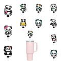 Compact Cute Panda Straw Tips Covers Dust-Proof Good Sealing Straw Cover Cap Party Supplies Straw Tips Lids for Stanley 10mm Straw. 