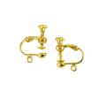 Earring Clip Hook Twelve Adjustable Screw Clips for Making Jewelry-Silver. 
