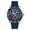 Guess Jet Blue Dial Blue Silicone Strap Watch For Men-W0798G2. 