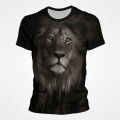 African lion graphic t shirt for men cool 3D printed T-shirt tops animal tees personality streetwear trend tops Funny T shirts. 