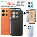 BLKNAIM 4in1 For infinix Note 30Pro  Phone Case Soft Silicone Phone Case+Ceramic Membrane tempered glass+Lens Film+Back Cover. 