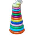 Large Rainbow Ring Tower Stacking Rings Activity Toy For Kids Art# JS- Toy-ELSS-16Inc -0003. 