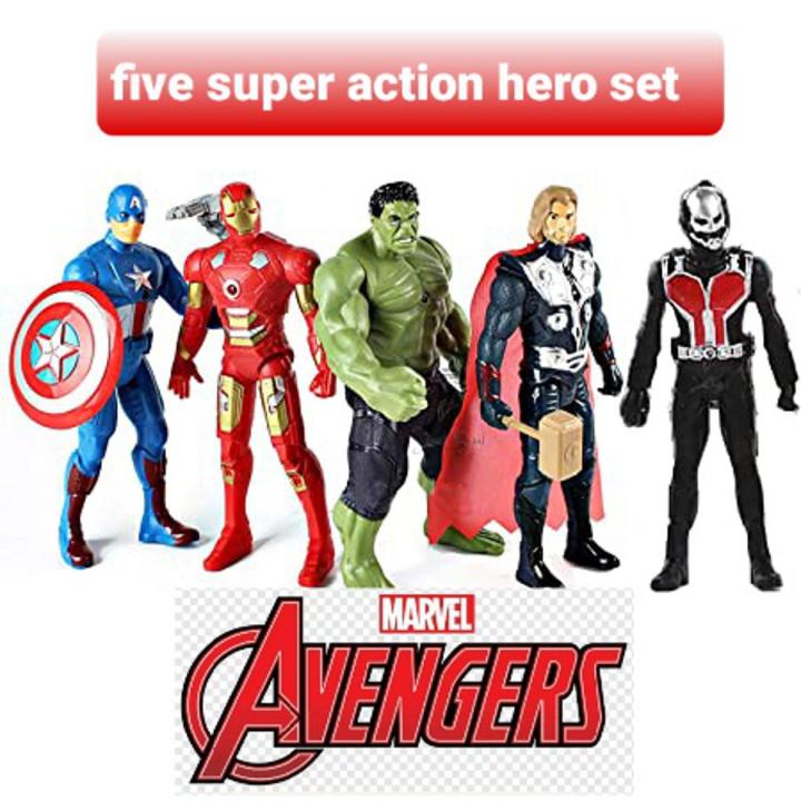 Avengers United Marvel Action Figures Pack Of 5 Avengers Set For Kids