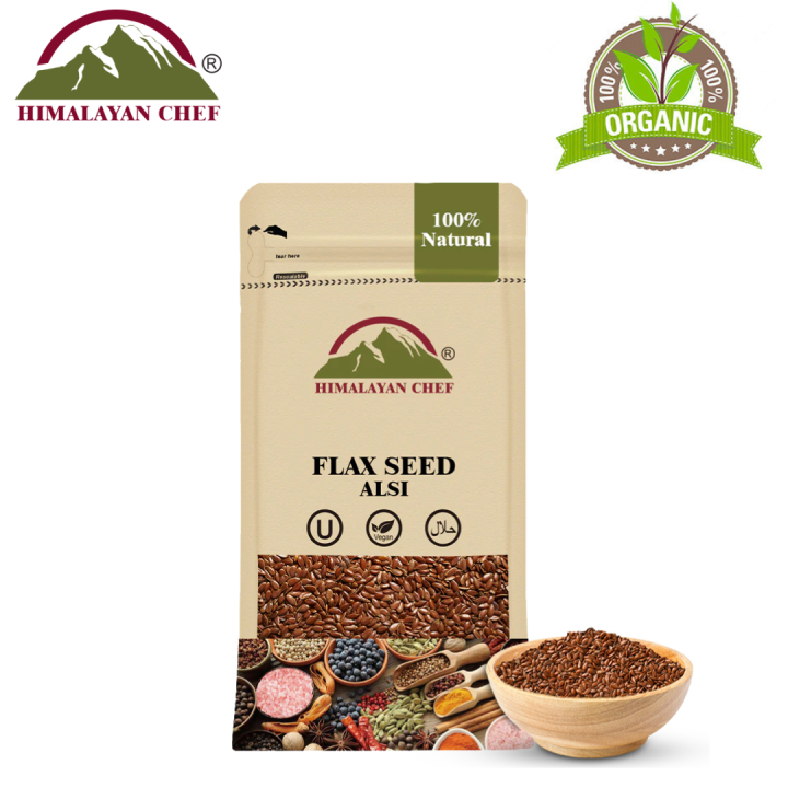 Himalayan Chef Flex Seeds 100g Ground Flax Seeds for Hair & Weight Loss Organic Flax Seeds & Alsii Seeds| Alsi Seeds