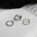 Stylish Pack of 3 Rings For Girls Birthday Gift  Punk Cool Hip Pop Rings Multi-layer Adjustable Chain Open Finger Rings Alloy Rotate Ring For Women Imported Rings For Women Party Gift Silver  Rings For Girls. 