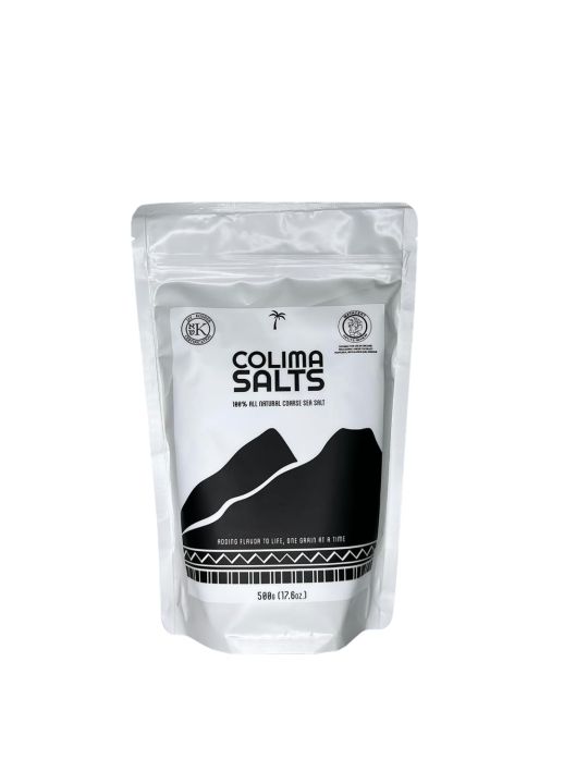Colima Salts - 100% All Natural Coarse Sea Salt - Kosher - Salt Flower - Fleur de Sel - Colima Sea Salt - Hand Harvested - 100% All Natural Sea Salt, Gourmet Grade, Non GMO's - 500 grams (17.63 oz)