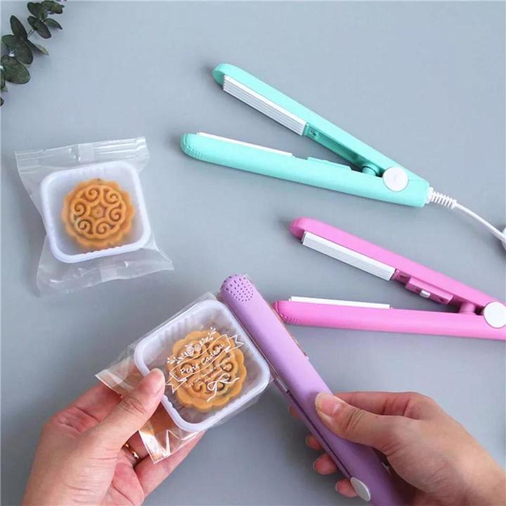 Creative Mini Portable Seal Packing Plastic Impulse Sealer Bag Clips Mini Portable Handheld Heat Sealing Machine Food Vacuum Sealer Kitchen Tool Accessories
