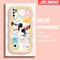 JIUMOO For VIVO Y30 vivo Y30i vivo Y50 Case Cartoon Cute Mickey Macaron Colorful Lovely Cream Wave Border Soft Clear Shockproof Phone Cases Creative Camera Transparent Casing Simple Gentle Protective Cover. 